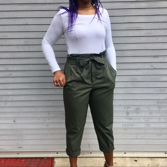 H&M Pants - SOLD.    Papers bag waisted tapered legs